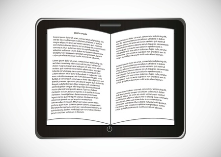 ebook download over gray background. vector illustrationのイラスト素材