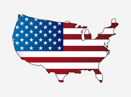 usa map isolated over kwhite background. vector illustrationのイラスト素材