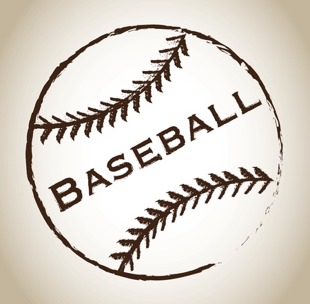 Baseball ball over gray background vector illustrationのイラスト素材