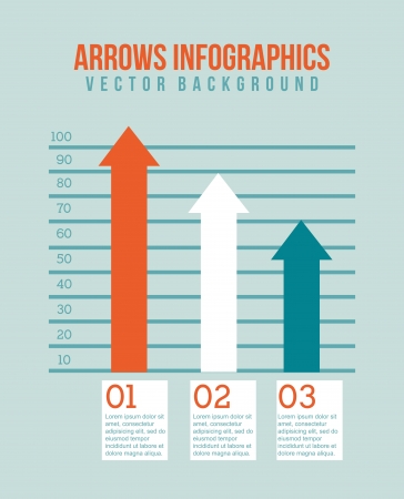 arrows infographics over blue background. vector illustrationのイラスト素材