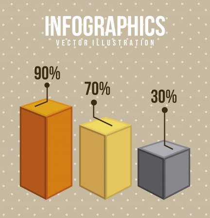 infographics with graphs and bar, vintage. vector illustrationのイラスト素材