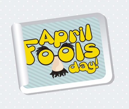 april foods day labels with fun face. vector illustrationのイラスト素材