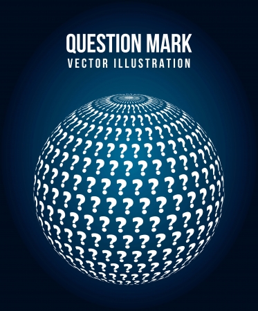 questions icons over blue background. vector illustrationのイラスト素材