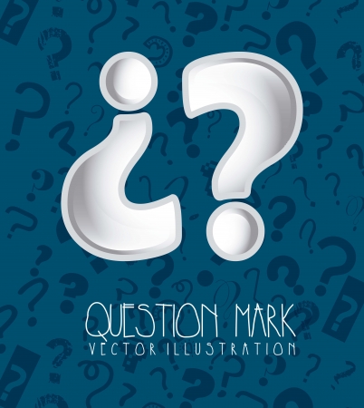 questions icons over blue background. vector illustrationのイラスト素材