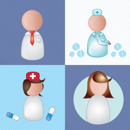 Hospital Icons (health specialists, collection set. Vectorのイラスト素材