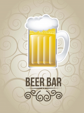 bar label over vintage background. vector illustrationのイラスト素材