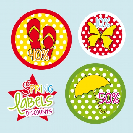 big sale labels over blue background. vector illustrationのイラスト素材