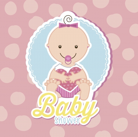 baby over white background. vector illustration のイラスト素材