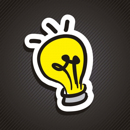 idea concept over black background. vector illustrationのイラスト素材