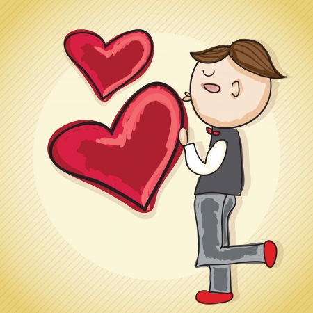 Man ready for wedding on background. Vector Illustrationのイラスト素材