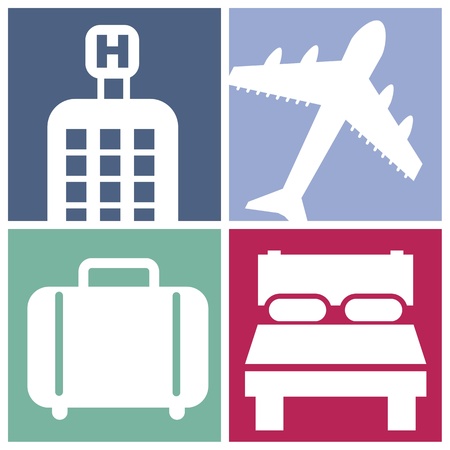hotel icons over square background. vector illustrationのイラスト素材