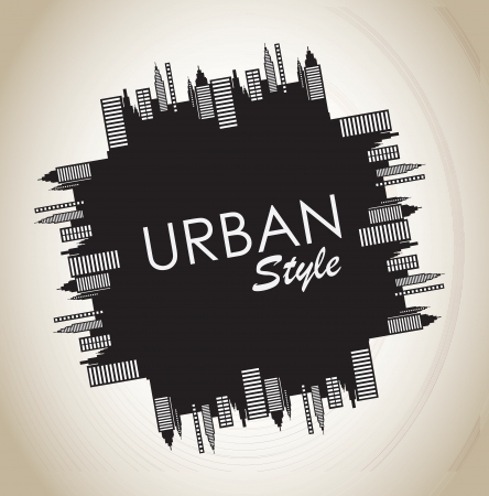 Urban style vintage over grunge background vector illustrationのイラスト素材