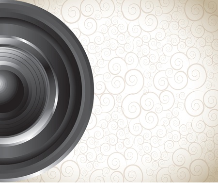 Lens of camera over vintage background vector illustrationのイラスト素材