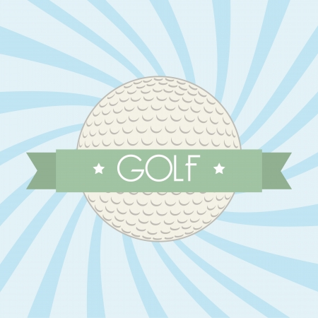 golf ball over blue background. illustrationのイラスト素材