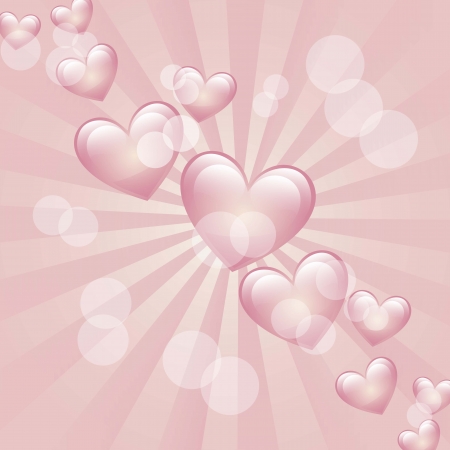 hearts over pink background. illustrationのイラスト素材