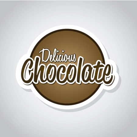 delicious chocolate letters over gray background. vectorのイラスト素材