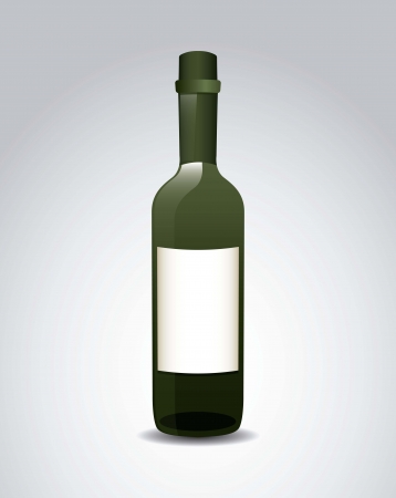 wine bottle over gray background. vector illustrationのイラスト素材