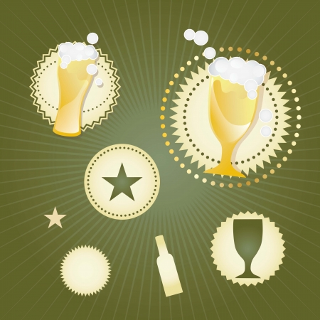 Bar and beer icons ( labels and concepts). Vector Illustrationのイラスト素材