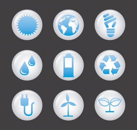 ecology icons over gray background. vector illustrationのイラスト素材