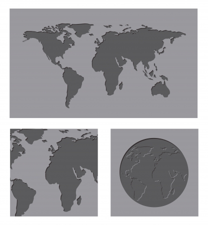earth icons over gray background. vector illustrationのイラスト素材