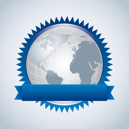 earth icon over gray background. vector illustrationのイラスト素材