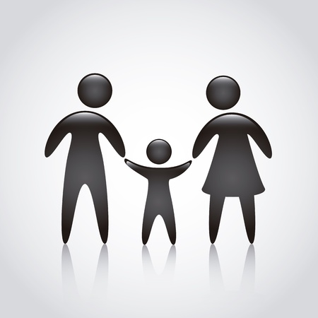 family icon over gray background. vector illustrationのイラスト素材