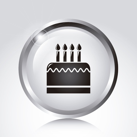 big cake over white button background. vector illustrationのイラスト素材
