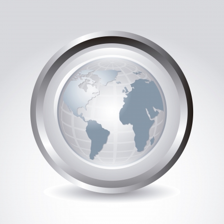 earth icon over gray background. vector illustrationのイラスト素材