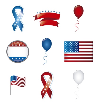 usa elementes over white background. vector illustrationのイラスト素材