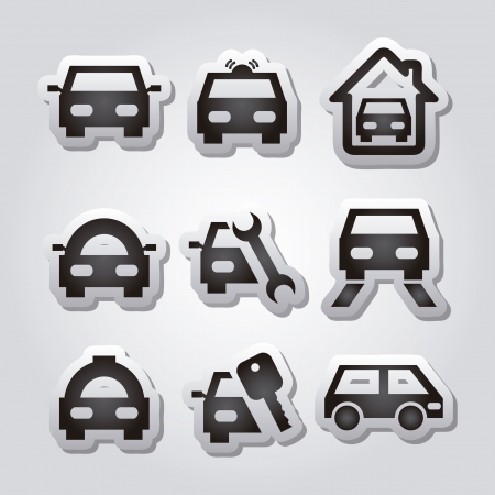 transport icons  over gray background. vector illustrationのイラスト素材