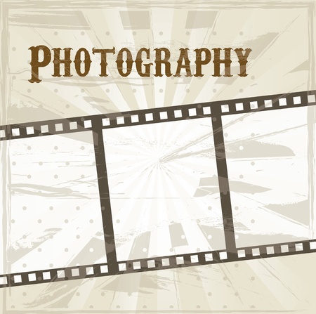film stripe over beige background. vector illustrationのイラスト素材