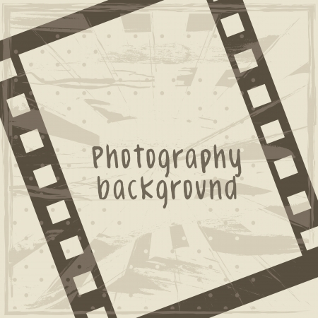 film stripe over beige background. vector illustrationのイラスト素材