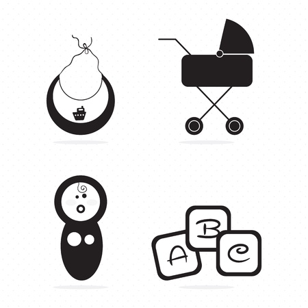 Baby icons ( objects, concepts and elements) vector illustrationのイラスト素材