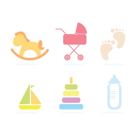 Baby icons ( objects, concepts and elements) vector illustrationのイラスト素材