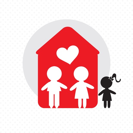 Different Family Icons (concepts, illustrations, silhouettes), Vector fileのイラスト素材