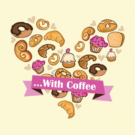 Coffee Icons ( colorful colletions, hand drawn). Vector Illustrationsのイラスト素材