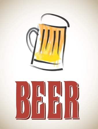 Beerl label over old background vector illustrationのイラスト素材