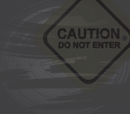 Caution signal over gray background vector illustrationのイラスト素材