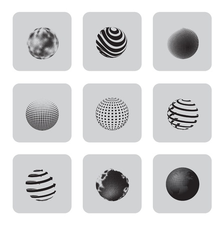 World icons over gray and white background vector illustrationのイラスト素材