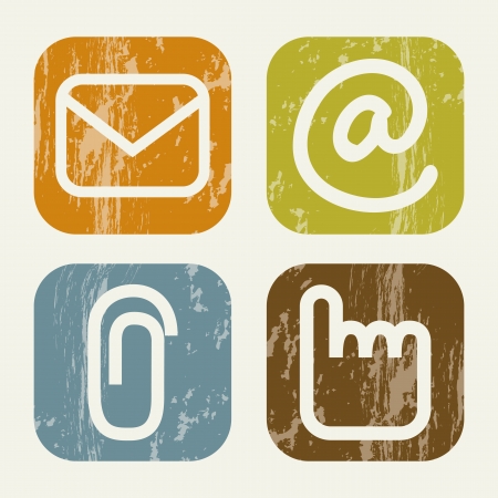 email icons over beige background. vector illustrationのイラスト素材