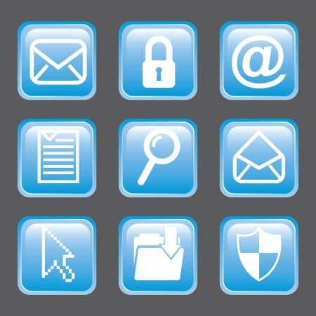 email icons over gray background. vector illustrationのイラスト素材