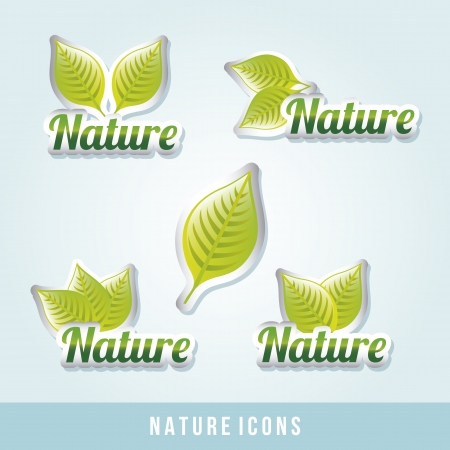 natural icon over blue background. vector illustrationのイラスト素材