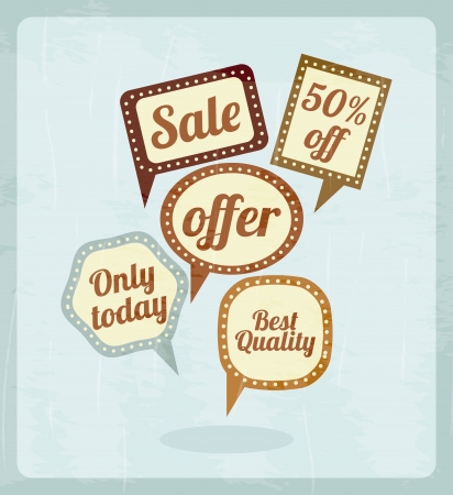 retro labels over blue background. vector illustrationのイラスト素材