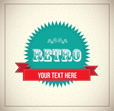 Retro label over vintage background illustrationのイラスト素材