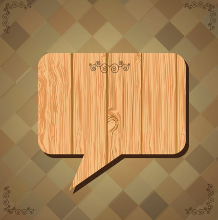 Wooden ballot over vintage background illustrationのイラスト素材
