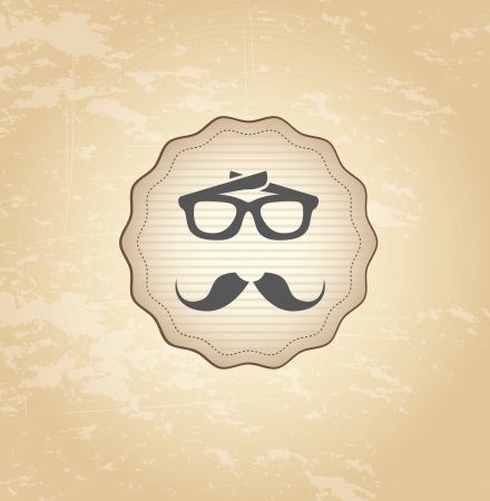 Hipster icons over vintage background illustrationのイラスト素材