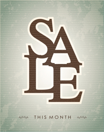 Sale label over vintage background illustrationのイラスト素材