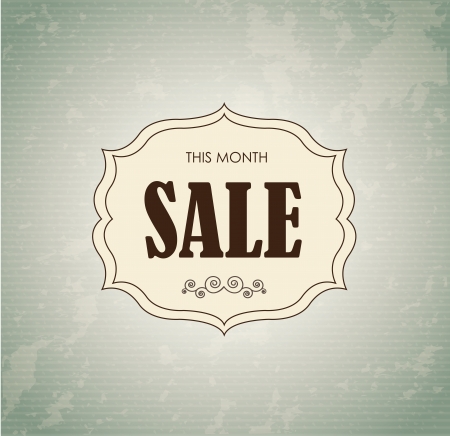 Sale label over vintage background illustrationのイラスト素材