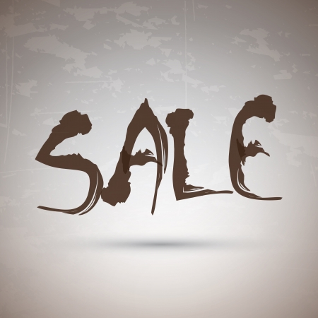 Sale label over vintage background illustrationのイラスト素材