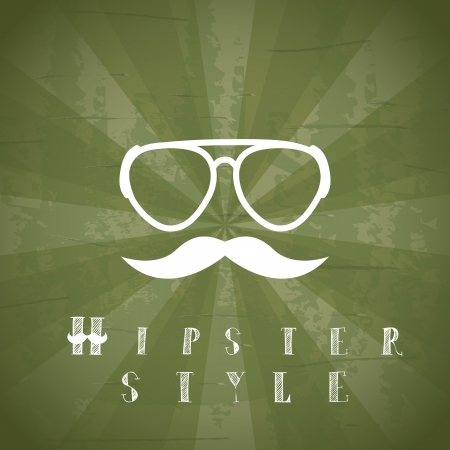 hipster illustration over retro background, old styleのイラスト素材